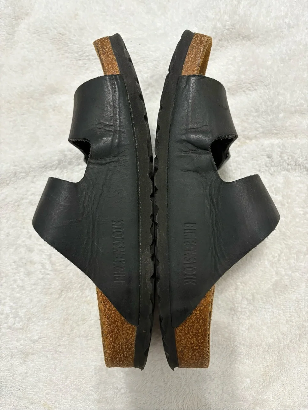 BIRKENSTOCK Arizona Oiled Leather Black Sandals Slide Boho Retro Size 36 / US 5
